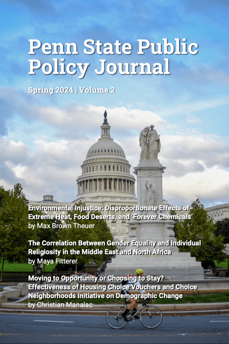 Penn State Public Policy Journal Spring 2024 Cover